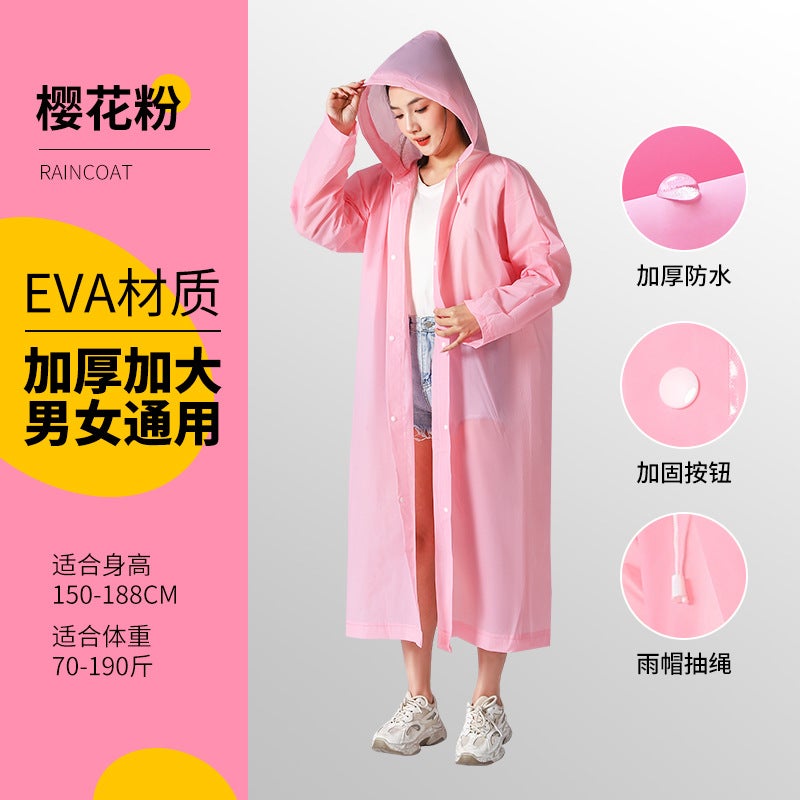 Non-Disposable EVA Raincoat – Thickened Hiking Poncho for Adults and Children - Image 1