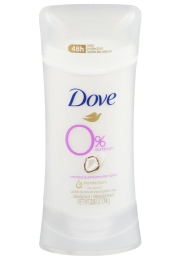 دوف مزيل عرق دوف خالي من الألومنيوم برائحة جوز الهند والياسمين الوردي