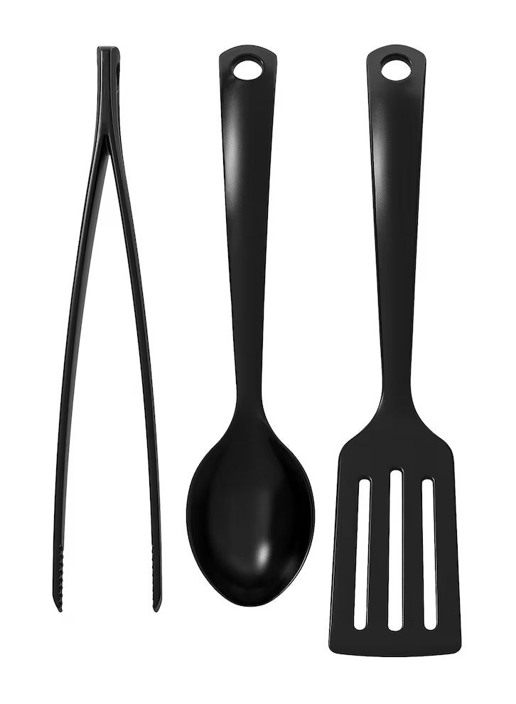 آيكيا فراكتا طقم أدوات مطبخ مانعة للإلتصاق 3 قطع أسود - Image 1