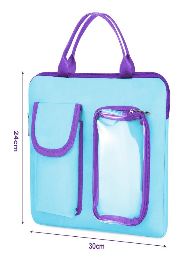 Annmore Carrying Bag for LEXiBOOK Educational and Bilingual Laptop, Blue/Purple - Image 4
