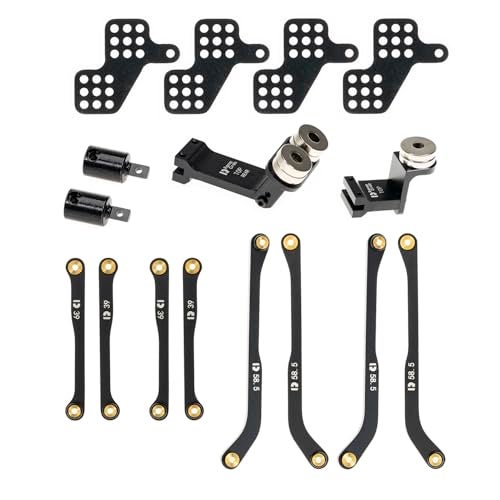 RampCrab High Clearance 4 Links Set for AX24 Front Rear Extend 6mm Stainless Steel Links Set Upgrade Parts for AX24 XC1 124 RC Crawler Car Upgrade Accessories - Image 1