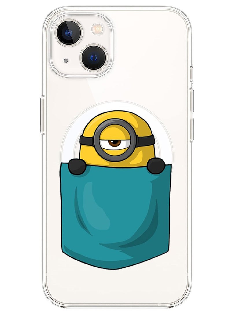 Theodor Magnetic Case for iPhone 14 6.1-inch Compatible with MagSafe Wireless Charging, Shockproof Phone Bumper Cover Minion Pocket - Image 1