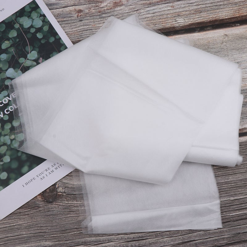 2pcs Bed Sheet Reusable Double Non-woven Fabrics Professional Comfortable for Travel Use White - Image 1