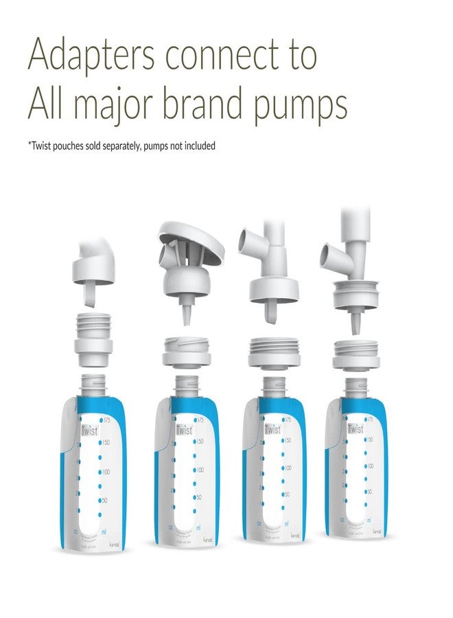 Kiinde Twist Milk Storage Bag Breast Pump and Baby Bottle Direct Pump Adapters for Major Breast Pump Brands, Leak-Free, Transfer-Free Pumping Directly Into Bag (Standard Size, Set of 6) - Image 3