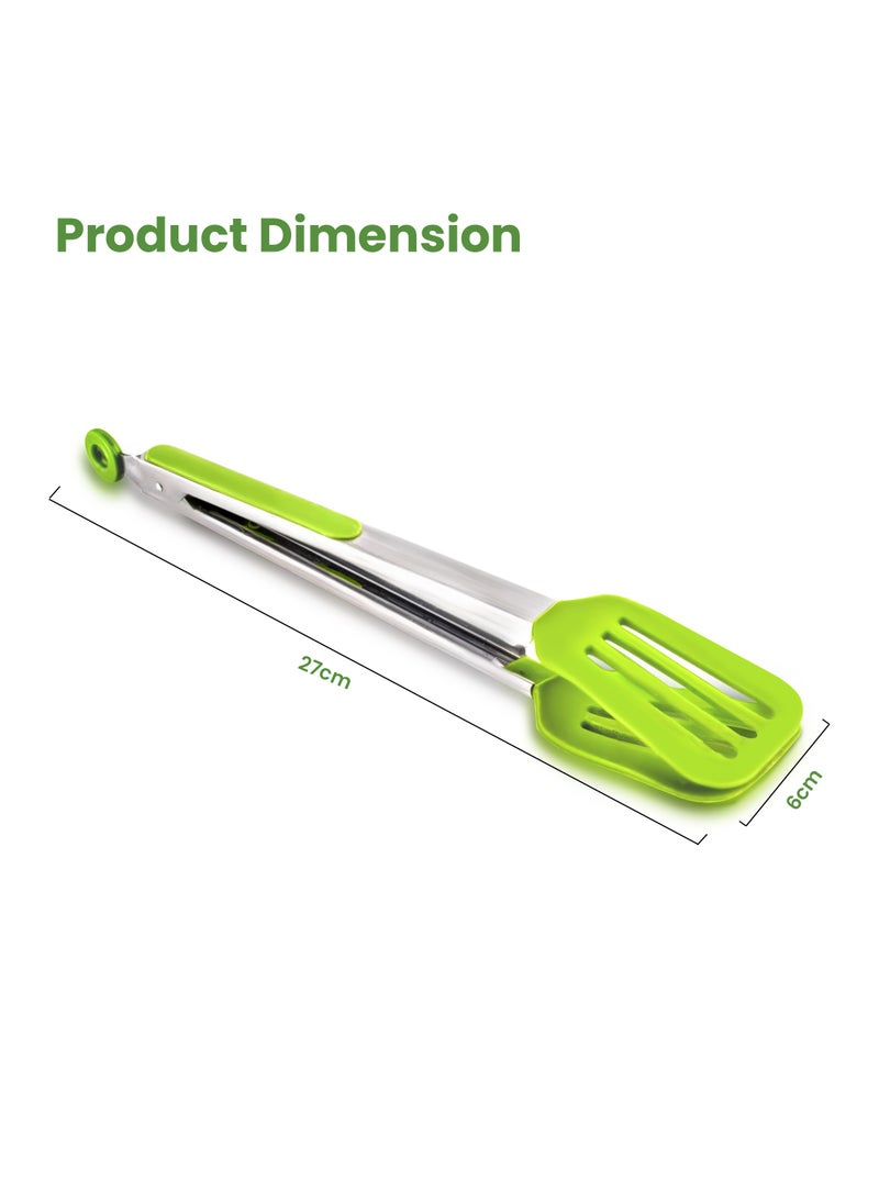 Sweet Home - Sweet Home Stainless Steel Kitchen Tongs with Silicone Head Heat Resistant Extra Long Silicone Cooking Tong Including BPA Free Silicone Tips with Sturdy Non Stick Rubber Tips - Image 1
