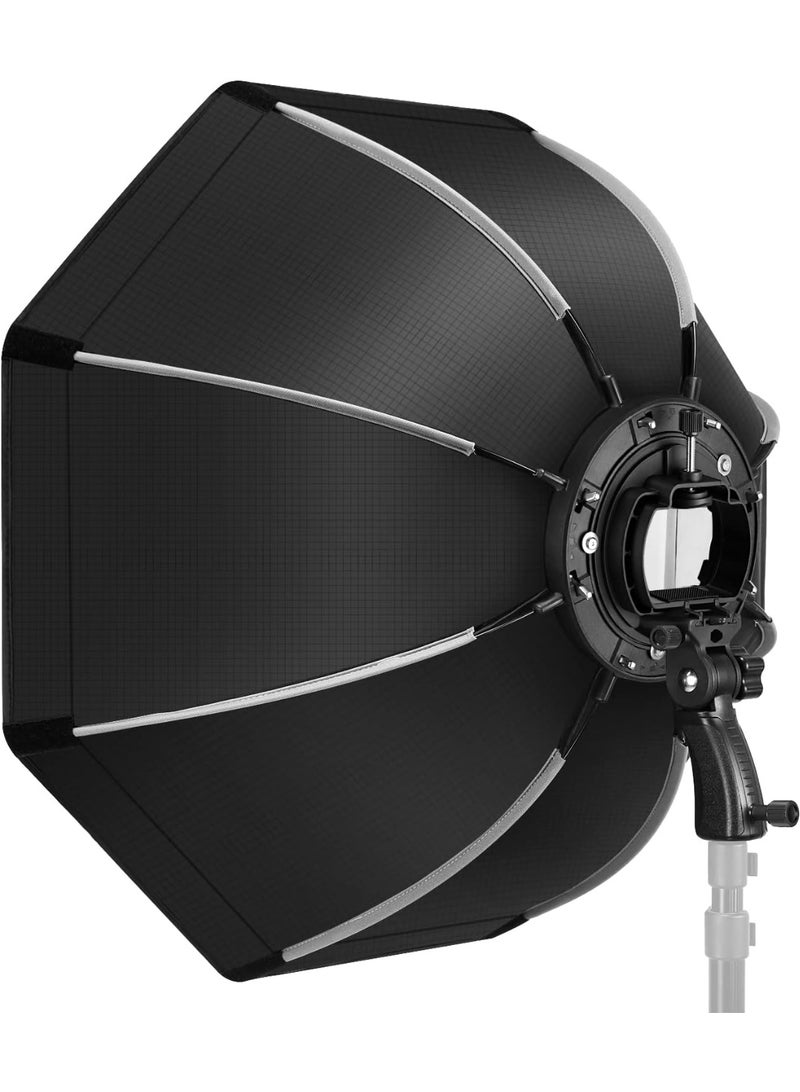 نيوير Neewer 26 Inch Octagonal Softbox Quick Release With S Type Bracket Mount And Carrying Bag For Camera Flash Strobes black - Image 1