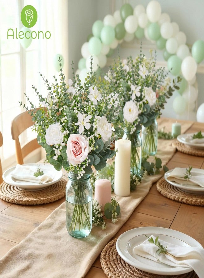 Alecono 100Pcs Mixed Greenery with Babys Breath - Image 5