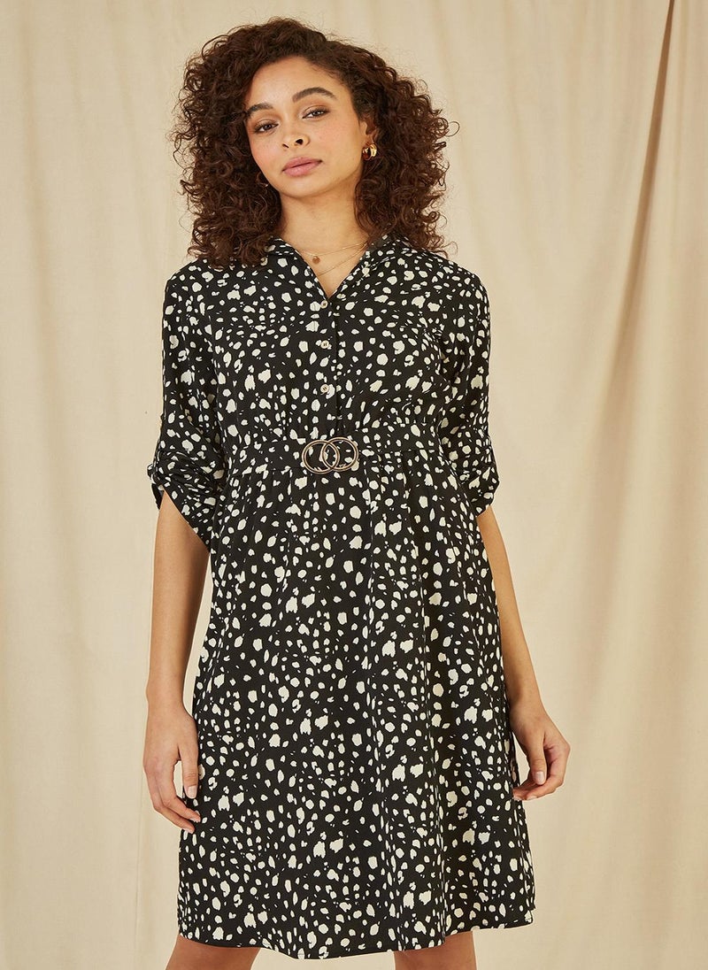 MELA LONDON Belted Printed Dress - Image 3