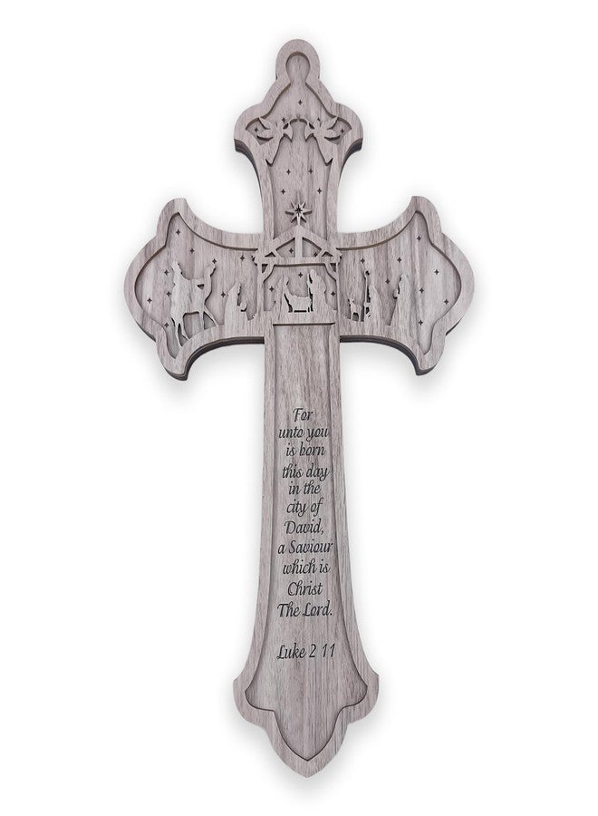 Midrean Wooden Christian Catholic Decorative Crosses Home Cross Wall Decor Wood Hanging Cross Wall Art - Image 1