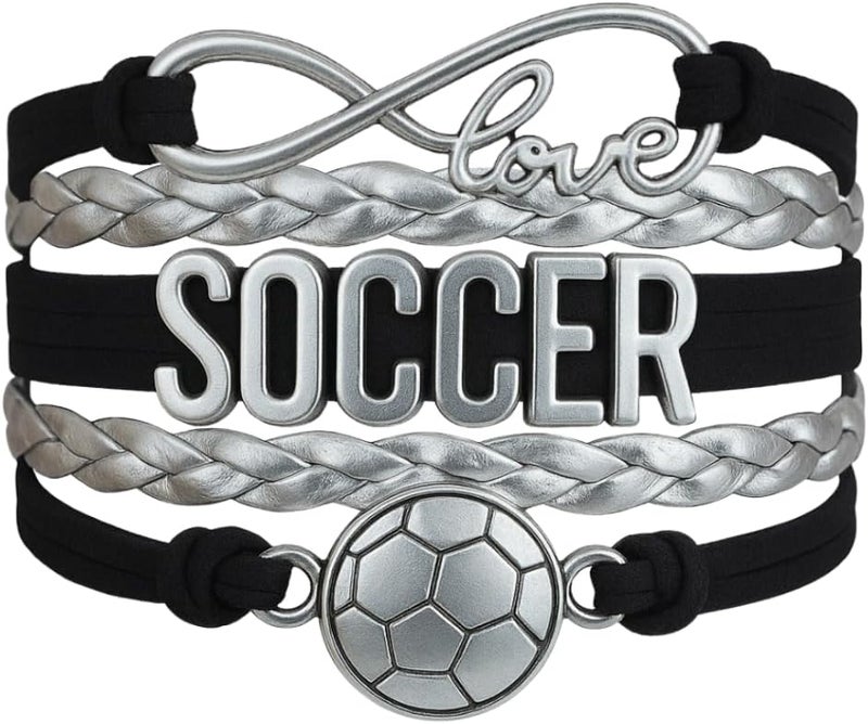 Infinity Collection Sportybella - Soccer Charm Bracelet, Adjustable Bracelet Gift for Players and the Team - Image 1