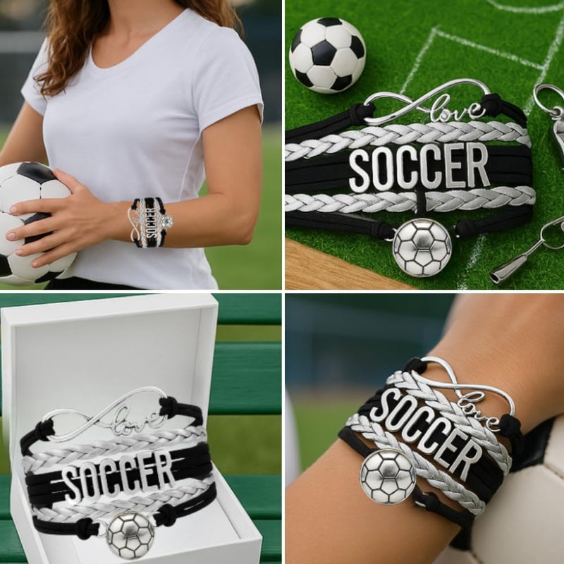 Infinity Collection Sportybella - Soccer Charm Bracelet, Adjustable Bracelet Gift for Players and the Team - Image 5