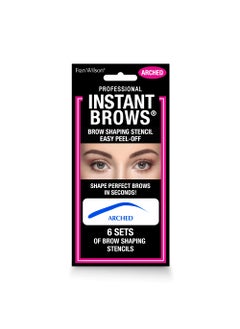 Fran Wilson Instant Brows Makeup Tool: Adhesive Stencils for Perfectly Shaped Brows, Easy to Use, Ideal for Beginners and Pros - Arched
