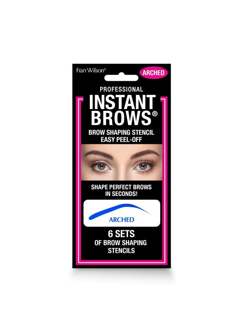 Fran Wilson Fran Wilson Instant Brows Makeup Tool: Adhesive Stencils for Perfectly Shaped Brows, Easy to Use, Ideal for Beginners and Pros - Arched 