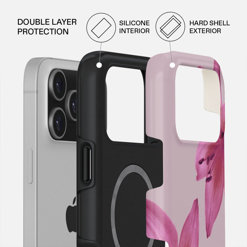 BURGA iPhone 17 Pro Max Fragile Beauty Premium Case Compatible with Hybrid Dual-Layer Hard Shell + Silicone Protection - Scratch-Resistant Shockproof Mobile Cover - Image 2