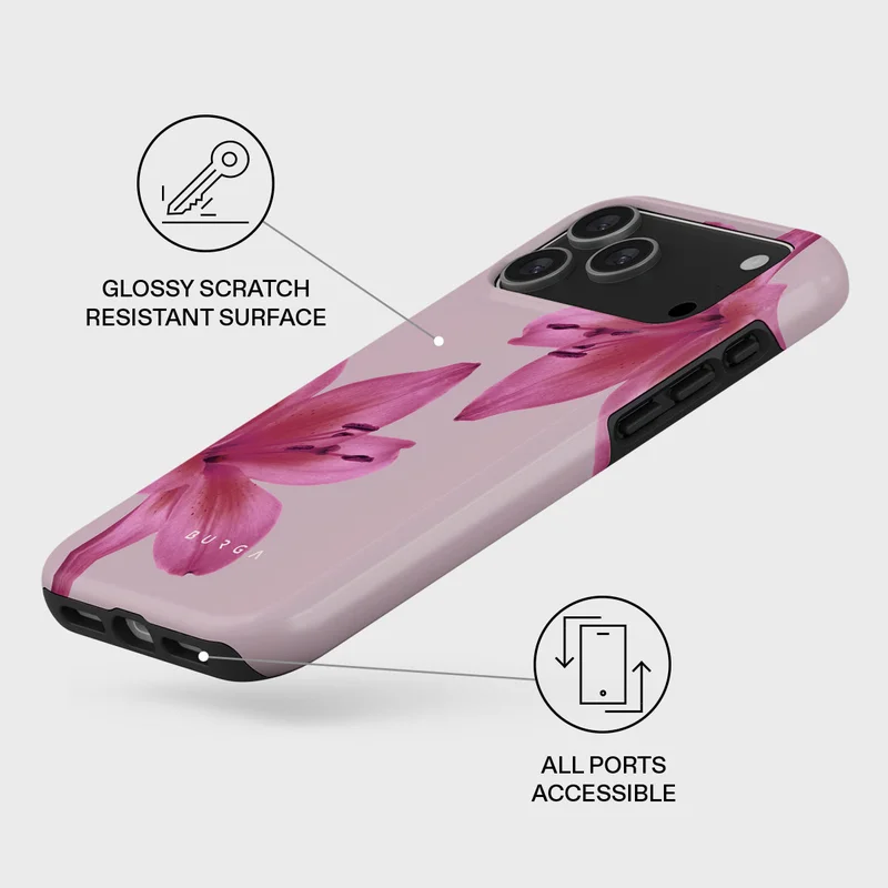 بورجا جراب فاخر فاخر لهاتف iPhone 17 Pro Max متوافق مع هيكل صلب مزدوج الطبقات هجين + حماية من السيليكون - غطاء مقاوم للخدش والصدمات