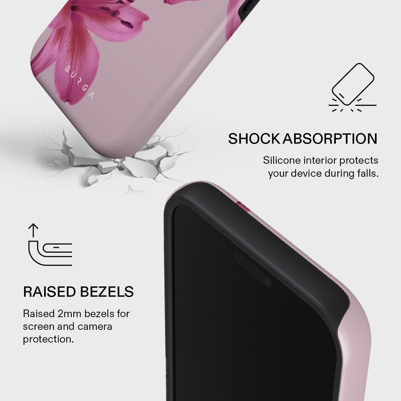 BURGA iPhone 17 Pro Max Fragile Beauty Premium Case Compatible with Hybrid Dual-Layer Hard Shell + Silicone Protection - Scratch-Resistant Shockproof Mobile Cover - Image 4