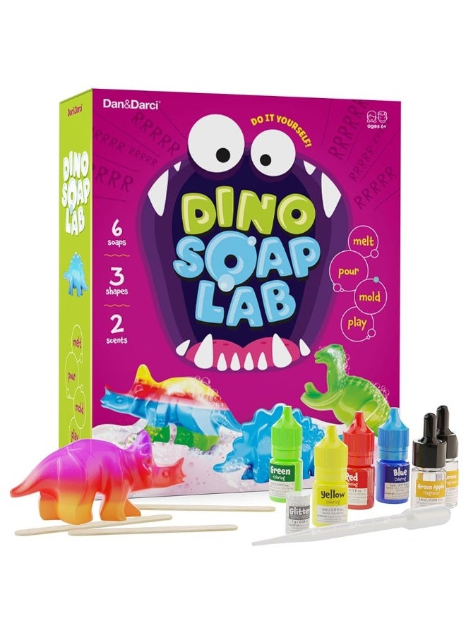 Dan&Darci Dino Soap Making Kit For Kids, Dinosaur Science Toys Kits, Easter Gifts For Kids All Ages, DIY Activities Craft Kits - Art Crafts Gift Set For Boys And Girls, Kid Age 3 4 5 6 7 8 12 Year Old Boy - Image 2