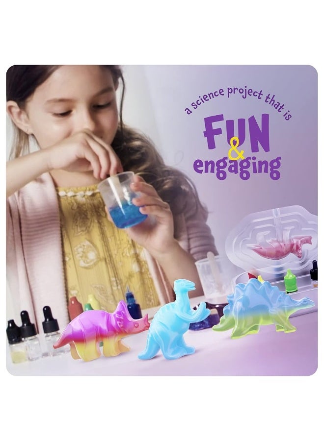 Dan&Darci Dino Soap Making Kit For Kids, Dinosaur Science Toys Kits, Easter Gifts For Kids All Ages, DIY Activities Craft Kits - Art Crafts Gift Set For Boys And Girls, Kid Age 3 4 5 6 7 8 12 Year Old Boy - Image 5