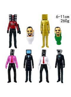 General 8 Pcs Skibidi Toilet Man Toy Set Ideas Toys Battle Horror Game Model Ideas Toys Gifts for Adult & Kids 