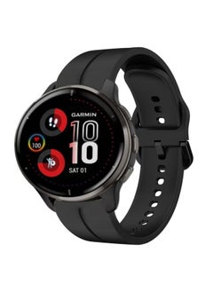 Generic Replacement Strap For Garmin Venu 2 Plus 20mm Loop Silicone Watch Band Black 