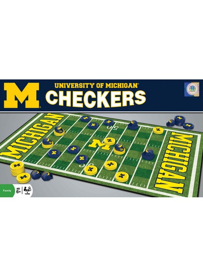 MasterPieces MasterPieces Family Game - NCAA Michigan Wolverines Checkers - Officially Licensed Board Game for Kids & Adults - Image 1