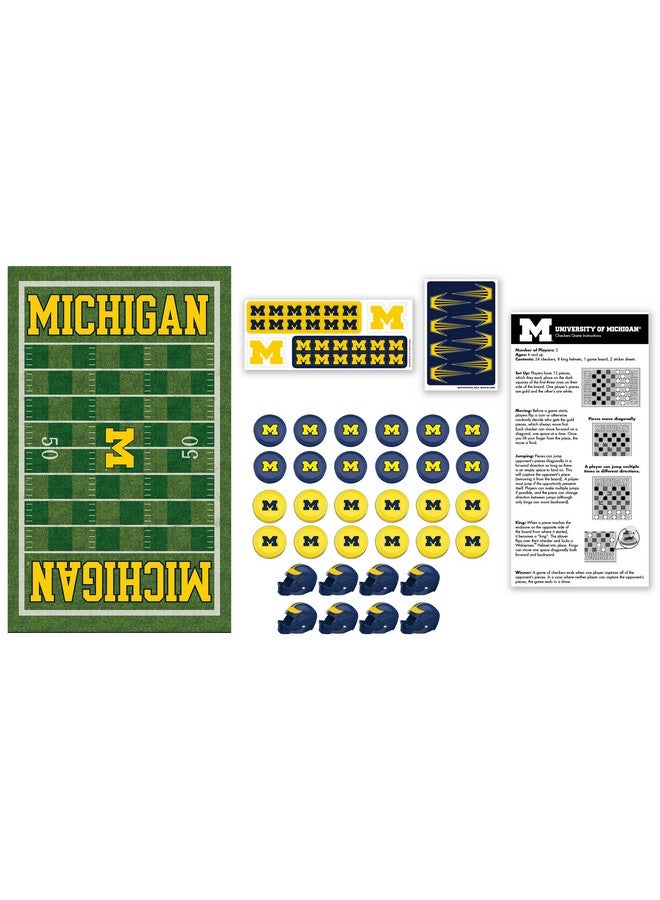 MasterPieces MasterPieces Family Game - NCAA Michigan Wolverines Checkers - Officially Licensed Board Game for Kids & Adults - Image 2