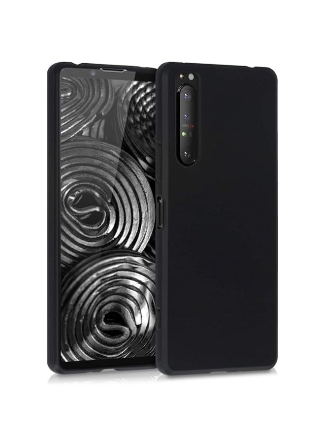HuHa - Sony Xperia 1 II Case Cover, Scratch Resistant Soft TPU Back Cover Shockproof Silicone Anti-Fingerprints Full-Body Protective Sony Xperia 1 ii Cover - Black - Image 1