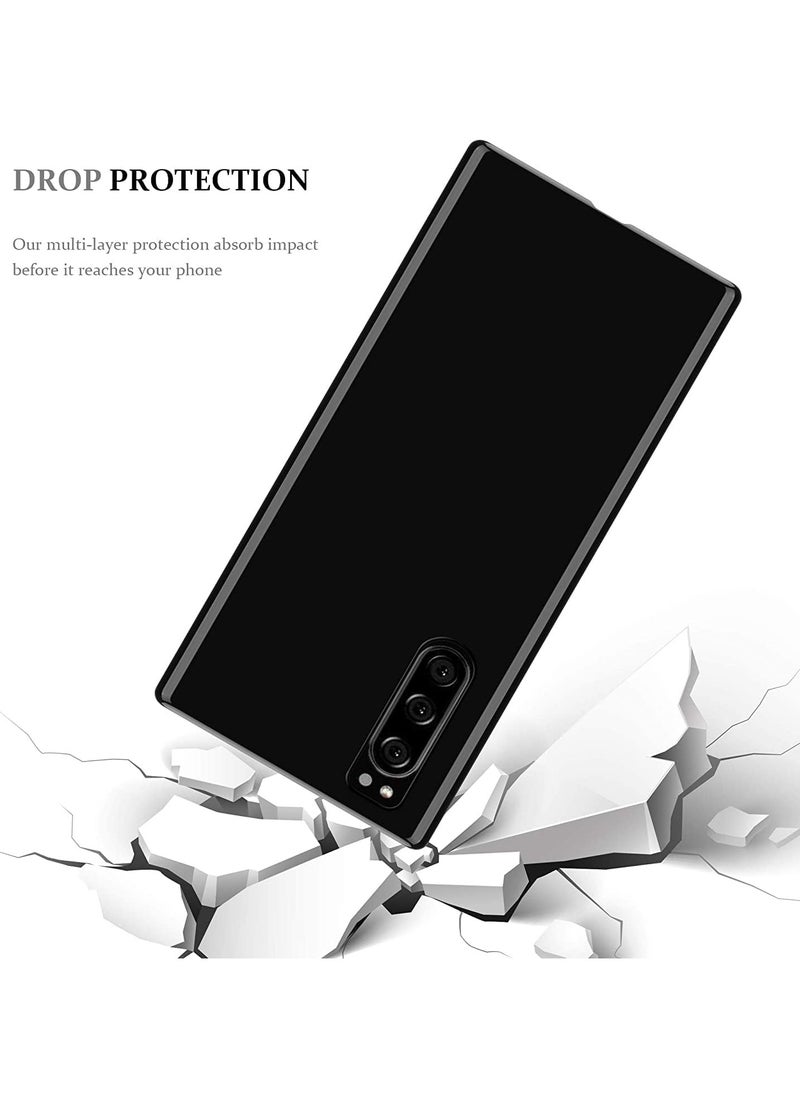 HuHa - Sony Xperia 1 II Case Cover, Scratch Resistant Soft TPU Back Cover Shockproof Silicone Anti-Fingerprints Full-Body Protective Sony Xperia 1 ii Cover - Black - Image 1