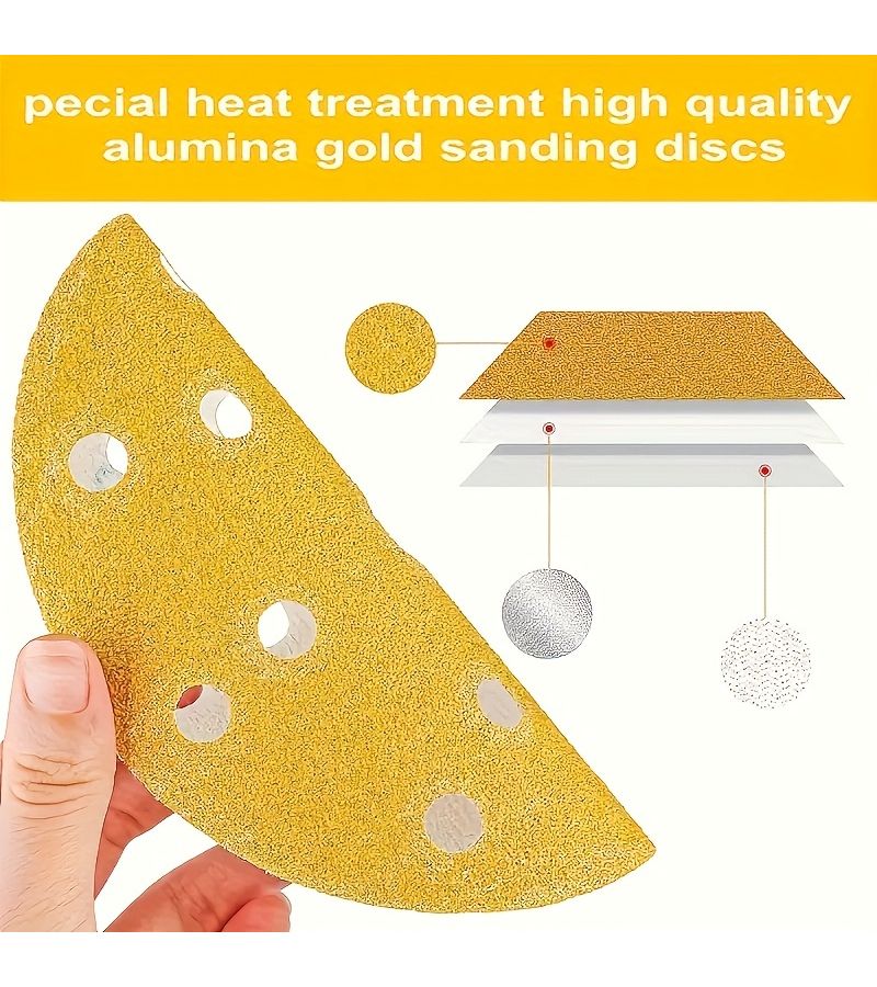 60pcs 150mm Sandpaper 60 Grit 6 Inch Diameter 15 Holes For Random Orbital Sanders And Vibrating Tools - Image 4