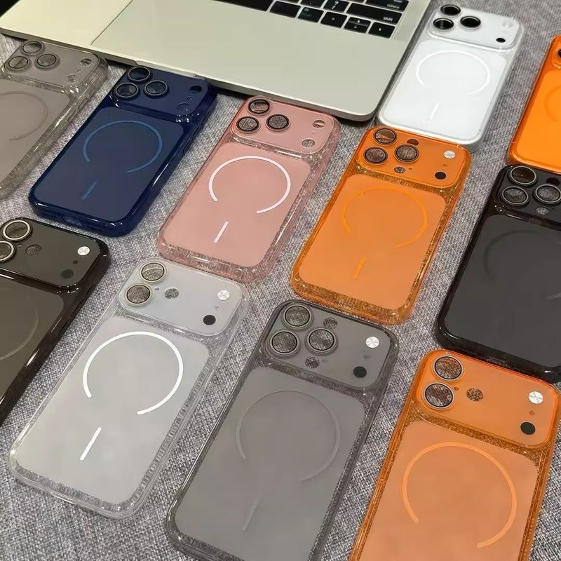 غطاء واقي لـ iPhone 13 مع حماية من السقوط وملمس غير لامع مع مقاوم للصدمات مع مقاوم للخدش باللون برتقالي للمكتب المنزلي للتنقل اليومي للاستخدام العملي - Image 4