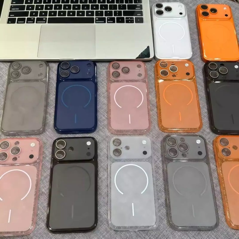 غطاء واقي لـ iPhone 13 مع حماية من السقوط وملمس غير لامع مع مقاوم للصدمات مع مقاوم للخدش باللون برتقالي للمكتب المنزلي للتنقل اليومي للاستخدام العملي - Image 3