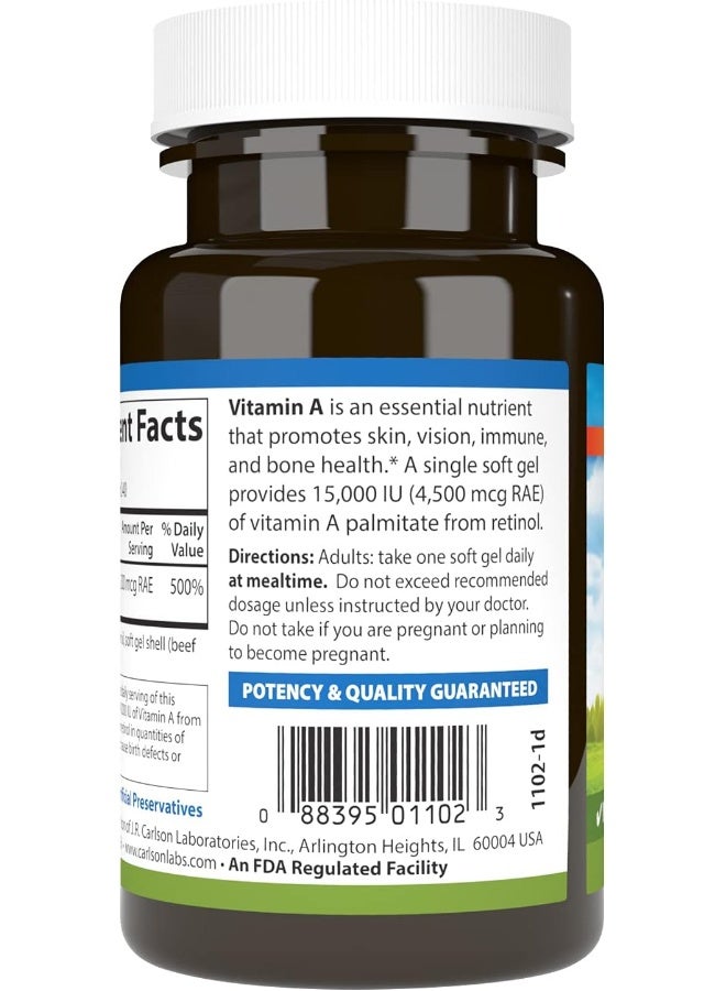 Carlson Vitamin A Soft Gels for Immune Function - Image 3