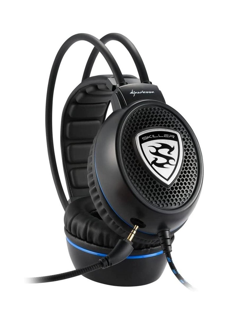 Sharkoon SKILLER SGH1 Stereo gaming headset - Optimized for Gaming and Voice Chats, Changeable Ear Pads, Lightweight with Optimal Fit, Modular Cables, Inline Controller for Full Control - Black