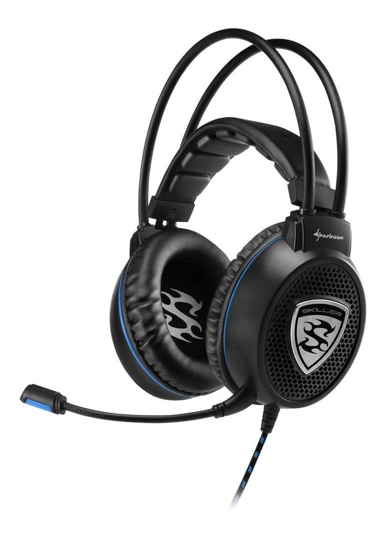 Sharkoon SKILLER SGH1 Stereo gaming headset - Optimized for Gaming and Voice Chats, Changeable Ear Pads, Lightweight with Optimal Fit, Modular Cables, Inline Controller for Full Control - Black