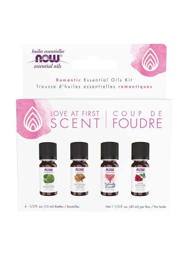 now Essential Oils, Love at First Scent Aromatherapy Kit, 4x10ML Including: Bergamot, Cinnamon Cassia, Rose Absolute and our Naturally Loveable Essential Oil Blend - Image 1