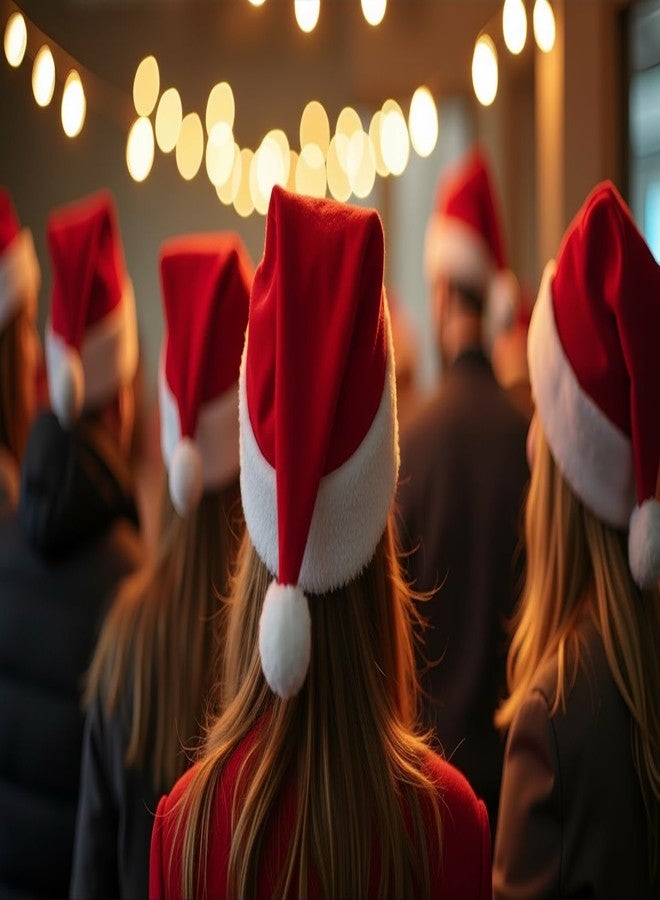 Funiverse Bulk 24 Pack Red and White Santa Hat - Adult Sized and Perfect for Any Christmas Holiday Event - Image 2