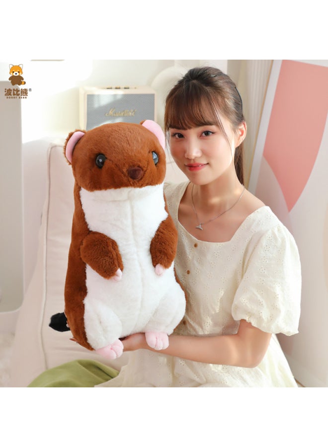 Simulation Cute Standing Posture Ferret Short-tailed Weasel Plush Toy Cute White Weasel Home Pillow Photo Doll-Color:White Wick Mouse Wolf-Height:Large Size 48.cm - Image 3