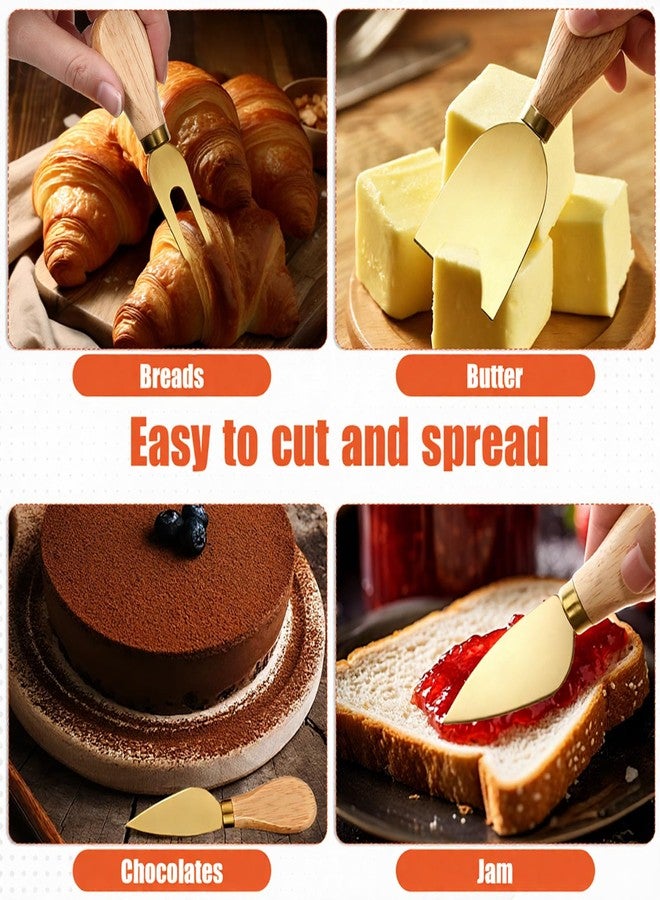 LIQWEI I48 Pcs Charcuterie Boards Accessories, Wooden Cheese Spreader Knive Set Mini Serving Spoon Fork Tongs Honey Dippers Blank Toothpick Flags Bowl for Party Platter Making - Image 5