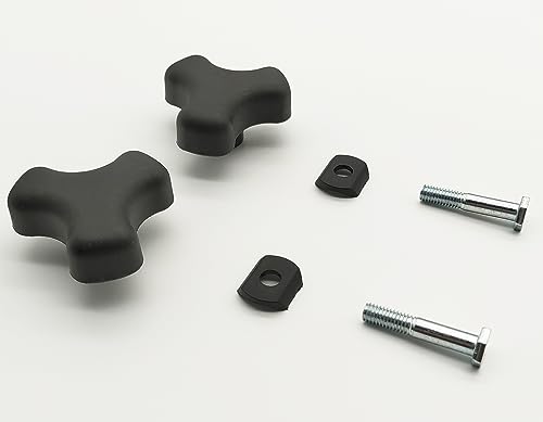 ForconMed Rollator Walker Replacement knobsUniversalReplacement Arm Adjustment Knobs for Rollator 3 Point Knob WHardwareRollator PartsErgonomic DesignComfortable and Good1Pr Black - Image 2
