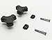 ForconMed Rollator Walker Replacement knobsUniversalReplacement Arm Adjustment Knobs for Rollator 3 Point Knob WHardwareRollator PartsErgonomic DesignComfortable and Good1Pr Black - Image 1