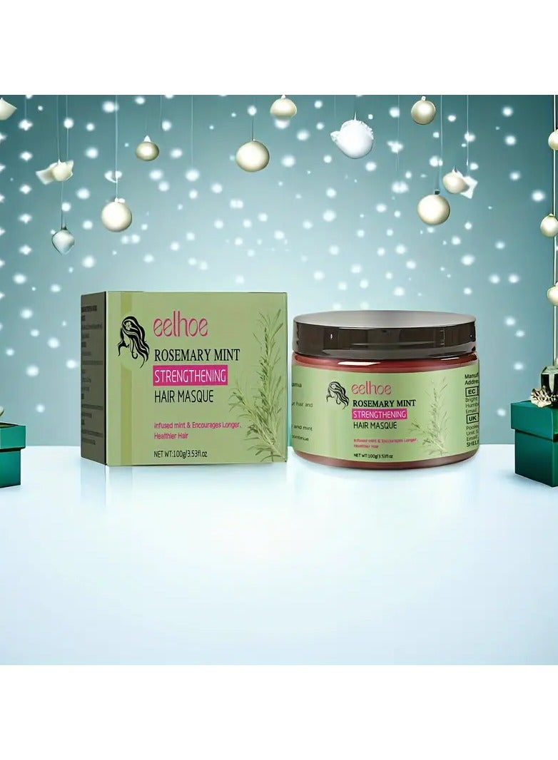 EELHOE Rosemary Mint Strengthening Hair Masque, Softens And Strengthens Hair, Repairs Split Ends Dry Damaged Hair, Rosemary Hair Care Mask - Image 1
