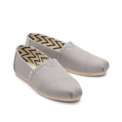 TOMS Women's Alpargata Loafer Flat, Drizzle Grey Wide Recycled Cotton Canvas, 5.5 - Image 2