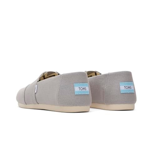 TOMS Women's Alpargata Loafer Flat, Drizzle Grey Wide Recycled Cotton Canvas, 5.5 - Image 4
