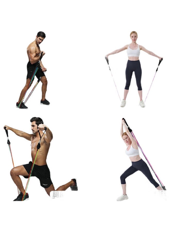 PEAK Resistance Band Set, Elastic Rope, Resistance Band For Men And Women, Home Fitness Exercise Equipment, 14-Piece Set, 125 Lbs - Image 2