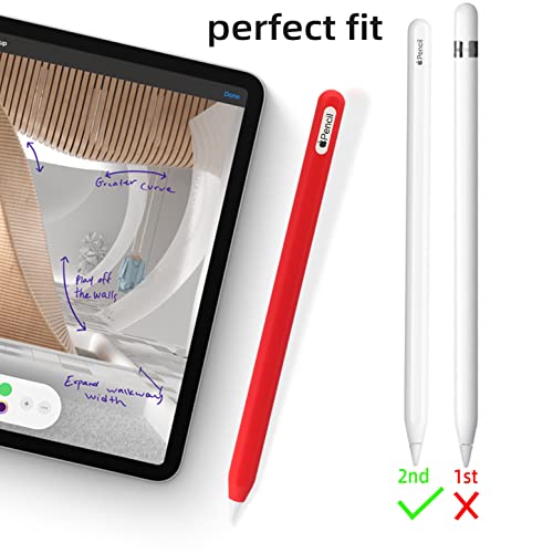 AKSHFETH Ultra Thin Silicone Skin Cover Compatible with Apple Pencil 2nd Gen, Protective Silicone Case for iPad Pro 11 12.9 inch 2018 Pencil Case Shockproof Soft Silicone Sleeve(Purple) - Image 2