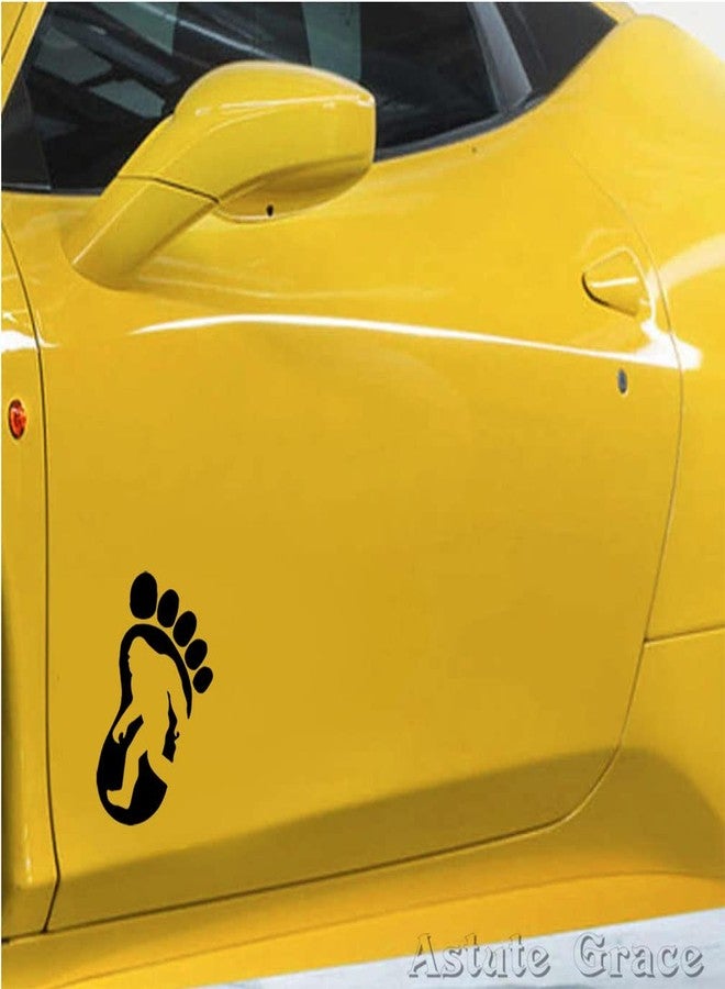 ASTUTE GRACE Yeti Bigfoot Foot Print Sasquatch Vinyl Decal Sticker for Car Truck 5.5" inches Black inch AG-807 - Image 3
