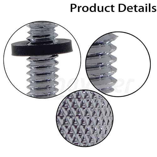 Amavoler Seat Bolt Screws Quick Mount 1/4"-20 Compatible for Harley Touring Sportster Softail Dyna 1996-2021 2 PCS (Chrome) - Image 5