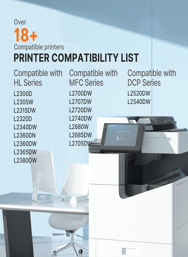 إي-زي إنك خرطوشة حبر بديلة متوافقة من EZ Ink لطابعات Brother TN660 وTN-660 وTN630، متوافقة مع طابعات HL-L2300D وHL-L2380DW وHL-L2320D وDCP-L2540DW وMFC-L2700DW وMFC-L2685DW (قطعتان أسودتان) - Image 4