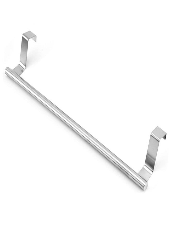 GARASANI Stainless Steel Kitchen Towel Holder, Cupboard Door Towel Rack Bar Holders for Kitchen Cabinet Towel Rag Rack Over Door Towel Bar Hanger, Silver (14 inch) - Image 1