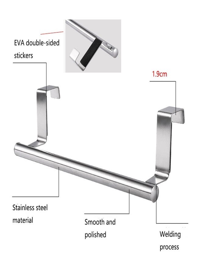 GARASANI Stainless Steel Kitchen Towel Holder, Cupboard Door Towel Rack Bar Holders for Kitchen Cabinet Towel Rag Rack Over Door Towel Bar Hanger, Silver (14 inch) - Image 5